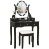 Costway Vanity Table Set W/10 Light Bulbs And Touch Switch Makeup Dressing Table