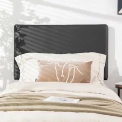 Costway Twin Wall-mounted Headboard Linen Fabric Upholstered Padded Easy Assembly -Costway GUEST 2335d7e7 432c 4e7c bcb7 a2ab8d9c4fc9