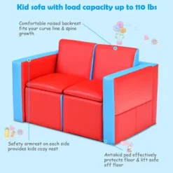 Costway Multi-functional Kids Sofa Table Chair Set 2 Seat Couch Furniture W/Storage Box -Costway GUEST 23bd2e62 2229 4253 a87d e9585bfcb7dd