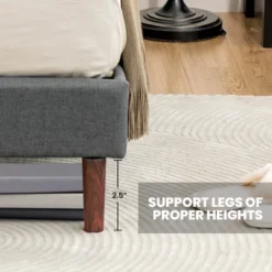 Costway Upholstered Bed Frame Adjustable Diamond Button Headboard Easy Assembly -Costway GUEST 249532d6 c79f 4e97 9c6e ff8ce2e81490