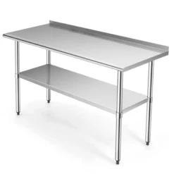 Costway Stainless Steel Table For Prep & Work W/ Backsplash -Costway GUEST 24cabe4d 57f0 46f3 a4d3 95936a8feb13