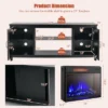 Costway 59'' Fireplace TV Stand W/ 25'' 1350W Electric Fireplace Heater Remote Control