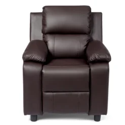 PU Leather Kids Recliner With Armrest & Headrest Lounge 3 Color -Costway GUEST 271a0e82 274d 44b5 a623 a14490095bdb