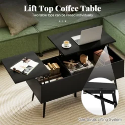 Costway Lift Top Coffee Table W/ Storage Multi-Functional Home Center Accent Table For Living Room Black -Costway GUEST 27517df3 db32 4744 9c4c 5d7134b76ef5
