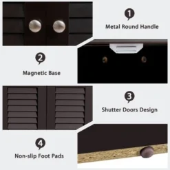 Corner Storage Cabinet Freestanding Floor Cabinet Bathroom W/ Shutter Door GreyBrown 18 Corner Storage Cabinet Freestanding Floor Cabinet Bathroom W/ Shutter Door GreyBrown -Costway GUEST 27d60fc2 5c45 41fc bd38 504c1b1e95dd