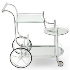 Costway Kitchen Cart Tea Cart Glass Shelves & Metal Frame With Wheels 16 Costway Kitchen Cart Tea Cart Glass Shelves & Metal Frame With Wheels -Costway GUEST 29593d88 dac6 45c4 93af 069462c7291b