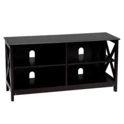 Costway TV Stand Entertainment Media Center For TV's Up To 55'' W/ Storage Shelves Brown/Gray/White -Costway GUEST 2a3697f5 4243 4d69 b824 e4db5eb046d9