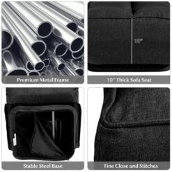 Costway Swivel Folding Floor Chair 6-Position Gaming Chair W/ Metal Base -Costway GUEST 2a5251ee b4da 4524 bfd1 c7c872d952d5