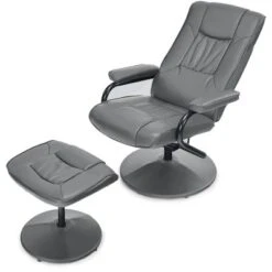 Costway 360° Swivel Recliner Chair PVC Leather Lounge Accent Armchair W/ Ottoman BrownBlackGrey 18 Costway 360° Swivel Recliner Chair PVC Leather Lounge Accent Armchair W/ Ottoman BrownBlackGrey -Costway GUEST 2ab2fb25 2325 4b8c 8ce3 71adb5efe21c