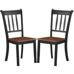 Costway Set Of 2 Wood Dining Chair High Back Kitchen Whitesburg Side Chair BlackWhite 17 Costway Set Of 2 Wood Dining Chair High Back Kitchen Whitesburg Side Chair BlackWhite -Costway GUEST 2b28ae80 d9bc 4c22 8e54 cbff9c8f3b09