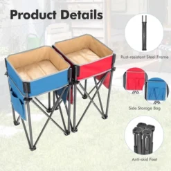 Costway 2 PCS Folding Camping Tables W/ Large Capacity Storage Sink For Picnic -Costway GUEST 2b6bc2ca cc56 4ee1 b1f5 ae706aad7c0f
