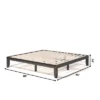 Costway King Size 14'' Wooden Bed Frame Mattress Platform Wood Slats Support EspressoNatural