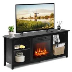 Costway 58'' 2-Tier Fireplace TV Stand W/18'' Electric Fireplace Up To 65'' -Costway GUEST 2c17e9a0 3248 4bb8 aa5d 73206754870b