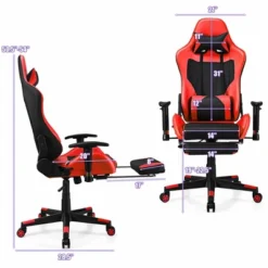 Costway Gaming Chair Massage Reclining Racing Office Computer Chair With Footrest Red 11 Costway Gaming Chair Massage Reclining Racing Office Computer Chair With Footrest Red -Costway GUEST 2ca8b5bc 2846 4aaf abc8 ebc8371d8635