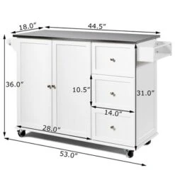 Costway Kitchen Island 2-Door Storage Cabinet Stainless Steel Top W/ Drawers 18 Costway Kitchen Island 2-Door Storage Cabinet Stainless Steel Top W/ Drawers -Costway GUEST 2cfb420c d714 4745 a4eb 6e5818ab2476