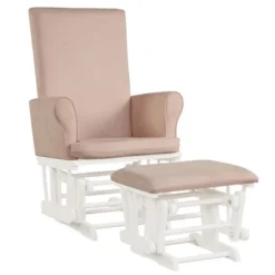 Costway Baby Nursery Relax Rocker Rocking Chair Glider & Ottoman Set W/Cushion Grey/Brown/Pink -Costway GUEST 2d30f281 0a60 4742 b894 9b102de3e166