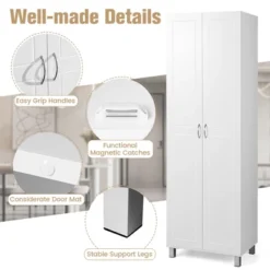 Costway 73.5''Double Door Tall Pantry Cabinet Freestanding Versatile Storage Organizer White -Costway GUEST 2d4e61d8 01c1 4ec7 8dd6 c3a7a95ec6de