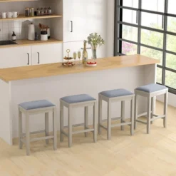 Costway Set Of 2 Upholstered Bar Stools Wooden Counter Height Dining Chairs 12 Costway Set Of 2 Upholstered Bar Stools Wooden Counter Height Dining Chairs -Costway GUEST 2db791c7 cb6c 4487 90ff 831a107cb074