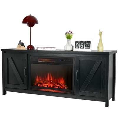Costway 59'' Fireplace TV Stand W/ 25'' 1350W Electric Fireplace Heater Remote Control 10 Costway 59'' Fireplace TV Stand W/ 25'' 1350W Electric Fireplace Heater Remote Control - Image 10