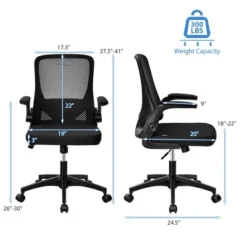 Costway Mesh Office Chair Swivel Computer Desk Chair W/Foldable Backrest & Flip-Up Arms -Costway GUEST 2e1958f2 c476 4741 859a 89446645d9d9