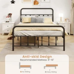 Costway Full/Queen/King Size Bed Frame With Headboard Under Bed Storage No Box Spring Needed Black -Costway GUEST 2e2b1b12 2bf5 45a6 9752 8f415773153b