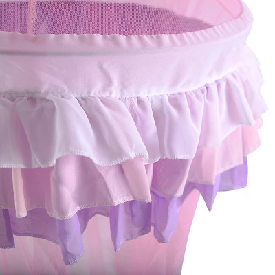 Costway Elegant Lace Bed Mosquito Netting Mesh Canopy Princess Round Dome Bedding Net 8 Costway Elegant Lace Bed Mosquito Netting Mesh Canopy Princess Round Dome Bedding Net - Image 8