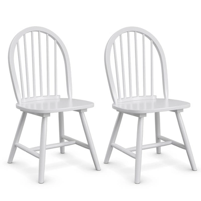 Costway Set Of 2 Vintage Windsor Dining Side Chair Wood Spindleback Kitchen Room BlackWhite 11 Costway Set Of 2 Vintage Windsor Dining Side Chair Wood Spindleback Kitchen Room BlackWhite - Image 11