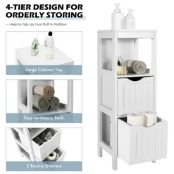 Costway Bathroom Floor Cabinet Freestanding Side Storage Organizer W/2 Removable Drawers 13 Costway Bathroom Floor Cabinet Freestanding Side Storage Organizer W/2 Removable Drawers -Costway GUEST 2f4fa445 bf51 479c ac73 b317a18ddda8