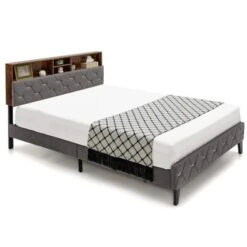 Costway Bed Frame Upholstered Platform Mattress Foundation With Storage Headboard -Costway GUEST 2f81f751 c06f 4f23 b3b8 fd9b415ef59f