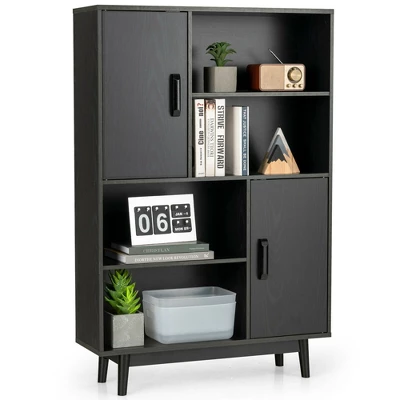 Costway Sideboard Storage Cabinet Bookshelf Cupboard W/Door Shelf Black / White / Espresso 10 Costway Sideboard Storage Cabinet Bookshelf Cupboard W/Door Shelf Black / White / Espresso - Image 10