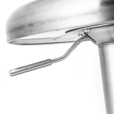 Costway 2 Pcs Brushed Stainless Steel Swivel Bar Stool Seat Adjustable Height Round Top 7 Costway 2 Pcs Brushed Stainless Steel Swivel Bar Stool Seat Adjustable Height Round Top - Image 7
