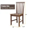 Costway 4 PCS Dining Chair Kitchen Spindle Back Side Chair With Solid Wooden Leg