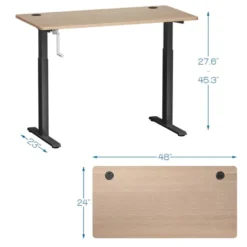 Costway 48'' Sit Stand Desk Adjustable Standing Workstation W/Crank Handle -Costway GUEST 317ea79c 0225 47d9 b81d 99d21a080d0b