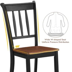 Costway Set Of 2 Wood Dining Chair High Back Kitchen Whitesburg Side Chair BlackWhite 16 Costway Set Of 2 Wood Dining Chair High Back Kitchen Whitesburg Side Chair BlackWhite -Costway GUEST 31e1e530 25e9 45eb b23a 9385a2f20a3b