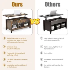 Costway Lift Top Coffee Table W/ Hidden Compartment And Storage Shelves Coffee -Costway GUEST 325ee149 b483 42bd 9521 fa49a46c56b5