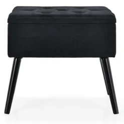 Costway Velvet Storage Ottoman Tufted Flip Top Vanity Stool Footrest With Wood Legs 17 Costway Velvet Storage Ottoman Tufted Flip Top Vanity Stool Footrest With Wood Legs -Costway GUEST 3328f2eb 8f00 4327 b3ef ee542ae0d75e