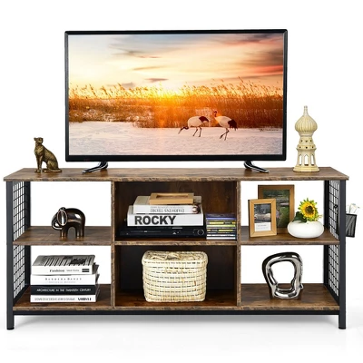 Costway 3-Tier TV Stand For TV's Up To 65'' Entertainment Media Center W/Storage Basket 9 Costway 3-Tier TV Stand For TV's Up To 65'' Entertainment Media Center W/Storage Basket - Image 9