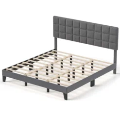 Costway Full/Queen/King Size Bed Frame Modern Linen Fabric Upholstered Platform Bed With Headboard 23 Costway Full/Queen/King Size Bed Frame Modern Linen Fabric Upholstered Platform Bed With Headboard -Costway GUEST 35067439 3663 4742 9814 b5395f471c45