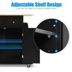 Costway Rolling Kitchen Island Utility Trolley Cabinet Storage Spice Towel Rack 16 Costway Rolling Kitchen Island Utility Trolley Cabinet Storage Spice Towel Rack -Costway GUEST 352aa105 2522 434c 889e 95b5d9489199
