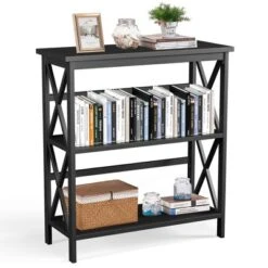 Costway Wooden Shelf Bookcase 3-Tier Open Bookshelf W/X-Design Freestanding Rack BlackBrownNaturalWhite 24 Costway Wooden Shelf Bookcase 3-Tier Open Bookshelf W/X-Design Freestanding Rack BlackBrownNaturalWhite -Costway GUEST 35b21bd3 fd6a 44f0 96dc 3b3439ee0919