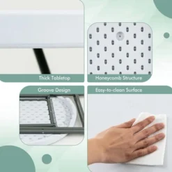 Costway 32'' Round Folding Table Portable & Lightweight Table For Indoor & Outdoor Use White -Costway GUEST 36d1a4c9 79d9 43b5 ab73 997e86a82e49