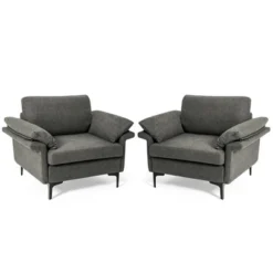 Costway Set Of 2 Fabric Accent Armchair Upholstered Single Sofa W/ Metal Legs 19 Costway Set Of 2 Fabric Accent Armchair Upholstered Single Sofa W/ Metal Legs -Costway GUEST 375b74d7 d20d 4e0c 8331 884656fc7d2b