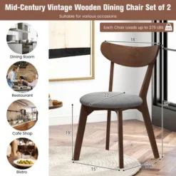 Set Of 2 Dining Chair Upholstered Curved Back Side Chair With Solid Wooden Legs 12 Set Of 2 Dining Chair Upholstered Curved Back Side Chair With Solid Wooden Legs -Costway GUEST 380fb01b e9a1 4e18 acd5 2edcc26b84a5