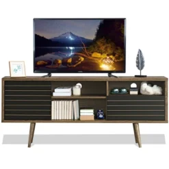 Costway Modern TV Stand/Console Cabinet 3 Shelves Storage Drawer Splayed Leg Wood/Black 16 Costway Modern TV Stand/Console Cabinet 3 Shelves Storage Drawer Splayed Leg Wood/Black -Costway GUEST 383b0456 85d8 4b11 b19b 4d354a1c32d4