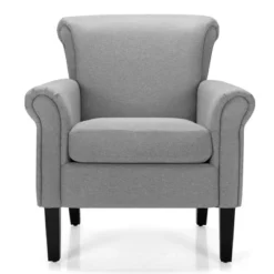 Costway Modern Upholstered Fabric Accent Chair W/ Rubber Wood Legs Dark GrayLight Grayy 15 Costway Modern Upholstered Fabric Accent Chair W/ Rubber Wood Legs Dark GrayLight Grayy -Costway GUEST 3988bdf8 d8db 4981 a1df 939a8a0d7bd0