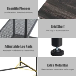 Costway Bar Pub Table Industrial Counter Black Dining Table With Metal Frame -Costway GUEST 3a649169 8fe1 449b 924a 7c2cc53446c7