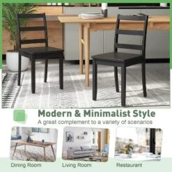 Costway Dining Chairs Set Of 4 Wood Dining Room Kitchen Side Chairs -Costway GUEST 3afc9348 aba9 49ce b948 2f6af50eee6b