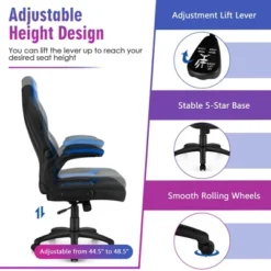 Costway High Back Gaming Chair Height Adjustable Swivel Computer Office Chair 17 Costway High Back Gaming Chair Height Adjustable Swivel Computer Office Chair -Costway GUEST 3bfd5bda 1065 47d5 bca0 be495bafeb96