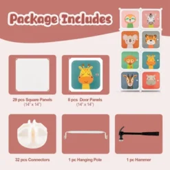 Costway 8-Cube Kids Wardrobe Baby Dresser Bedroom Armoire Clothes Hanging Closet With Doors 15 Costway 8-Cube Kids Wardrobe Baby Dresser Bedroom Armoire Clothes Hanging Closet With Doors -Costway GUEST 3c1b6924 5cec 47fe 976f 532b456486d3