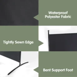 Costway Single Panel Room Divider Privacy Partition Screen For Office Home Black/Beige -Costway GUEST 3c5cc4f5 b2d3 4c57 8ff9 0c73a3d99930